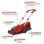 Akku-Rasenmäher GP-CM 36/450 36 V 38 cm Schnittbreite Brushless 45 l Fangkorb 2x 4,0 Ah Akkus Twincharger
