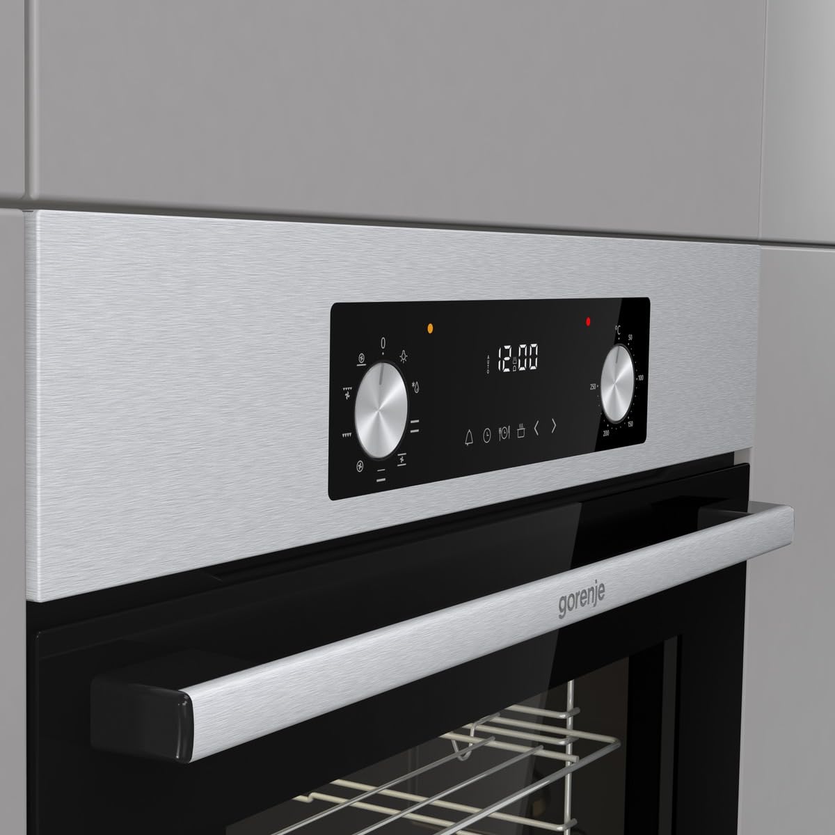 Einbaubackofen BOA6737AO1X 73 Liter Heißluft 250 °C 9 Funktionen Energieeffizienzklasse A EcoClean 2fach verglaste Tür