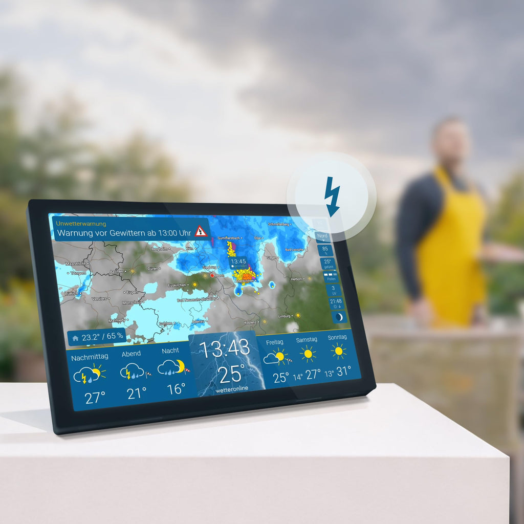 WLAN Wetterstation home 4 WetterDisplay 11 Zoll HD Farbdisplay WetterRadar RegenRadar Wettervorhersage