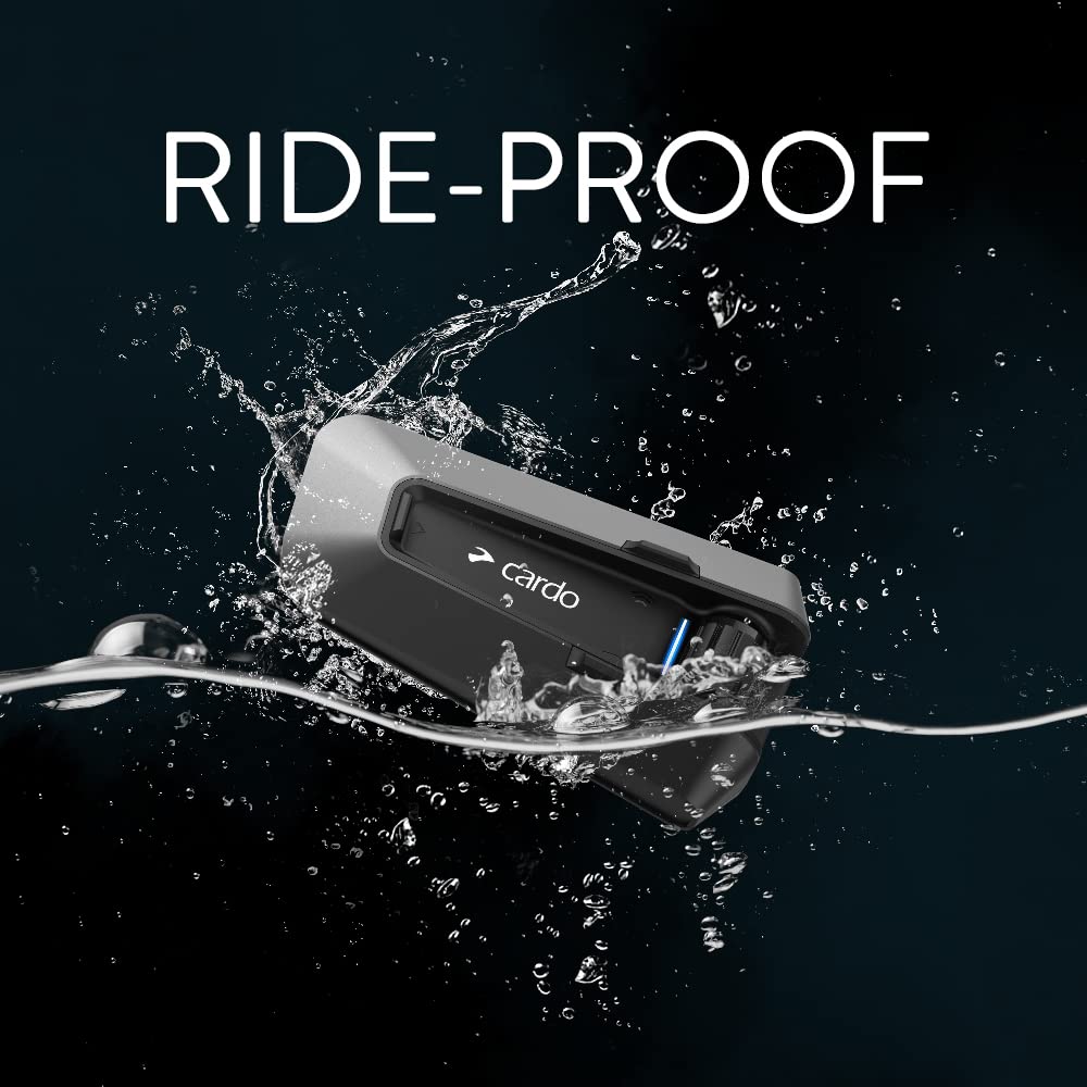 Motorrad Intercom Packtalk Edge Single Bluetooth 5.2 DMC 1,6 km 40 mm Lautsprecher Sprachsteuerung