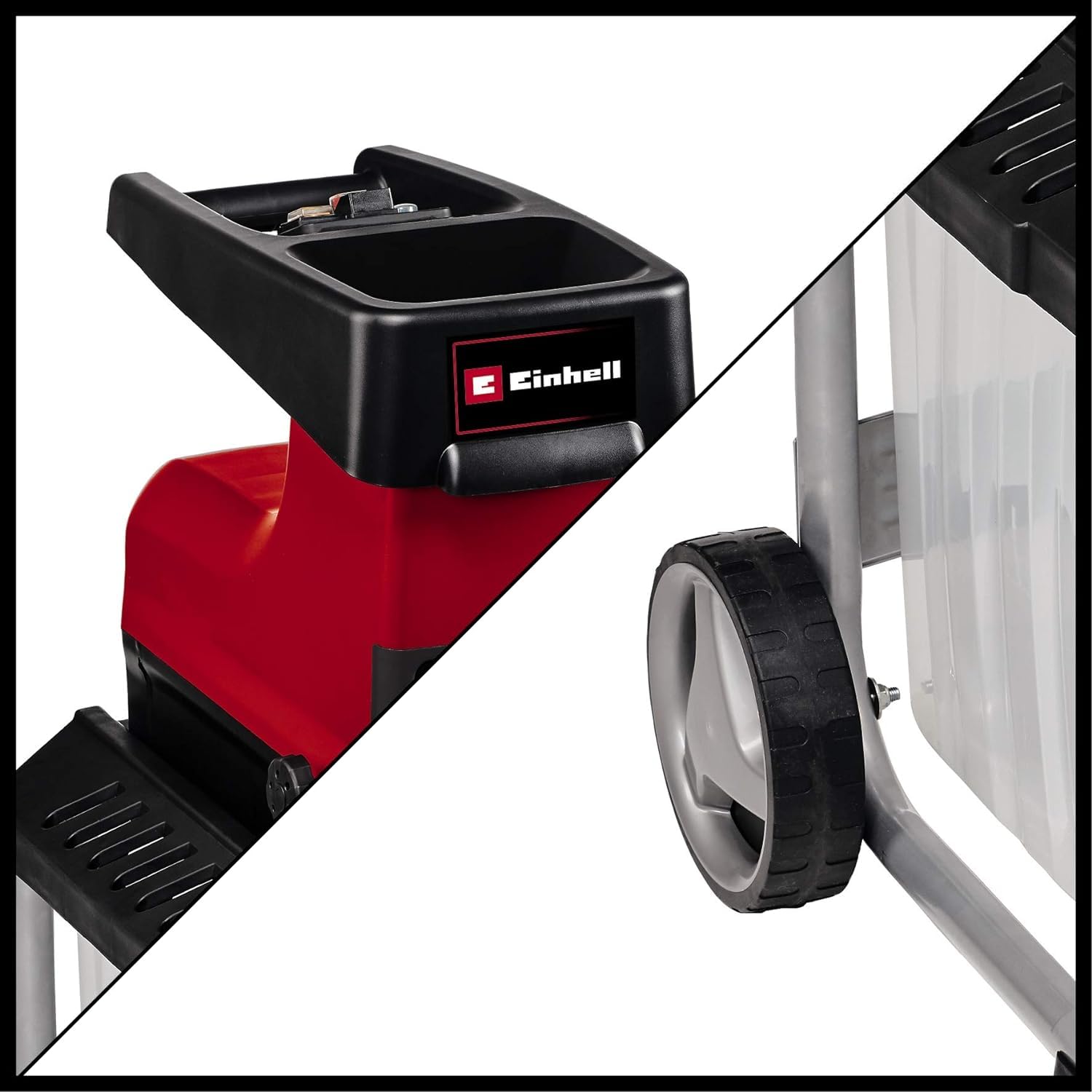 Elektro-Leisehäcksler GC-RS 60 CB 2800 W für Äste bis 45 mm mit Schneidwalze 60 l Fangbox Drehrichtungsumschalter