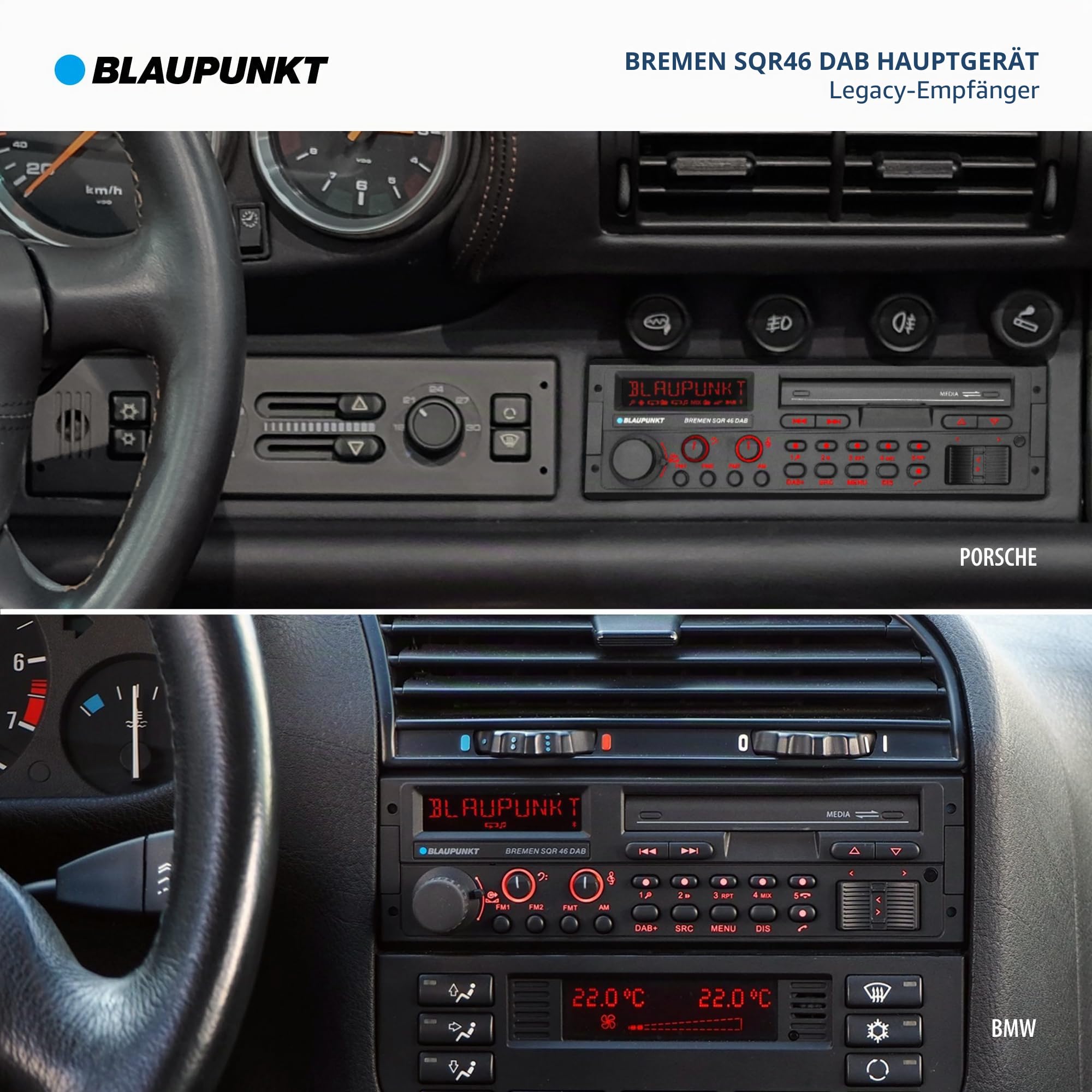 Bremen SQR 46 DAB 1-DIN Autoradio DAB+ Bluetooth USB Aux SDHC 4x50W 12V Freisprecheinrichtung