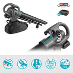 Akku-Laubsauger/-Bläser PowerJet Collect 18 V mit Saug- und Blasfunktion Fangsack einstellbarer Geschwindigkeit Set