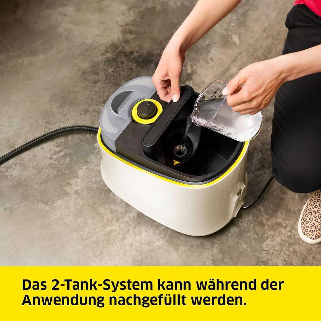 Dampfreiniger SC 4 Deluxe 4 bar 3 Min Aufheizzeit 1,8 l Tank 2200 W EasyFix Bodenreinigungsset mit Düsen