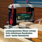 Dickenhobelmaschine DH 330 1800 W 330 mm Hobelbreite 152 mm Durchlasshöhe mit 2 HSS-Wendemessern und Absaugstutzen