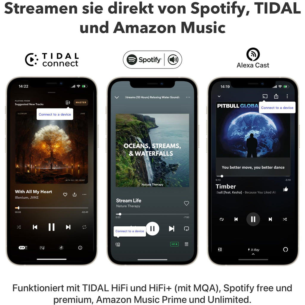 Musik-Streamer für Stereoanlagen Pro mit AirPlay 2 Spotify Connect Hi-Res Audio 24 Bit 192 kHz WLAN Multiroom