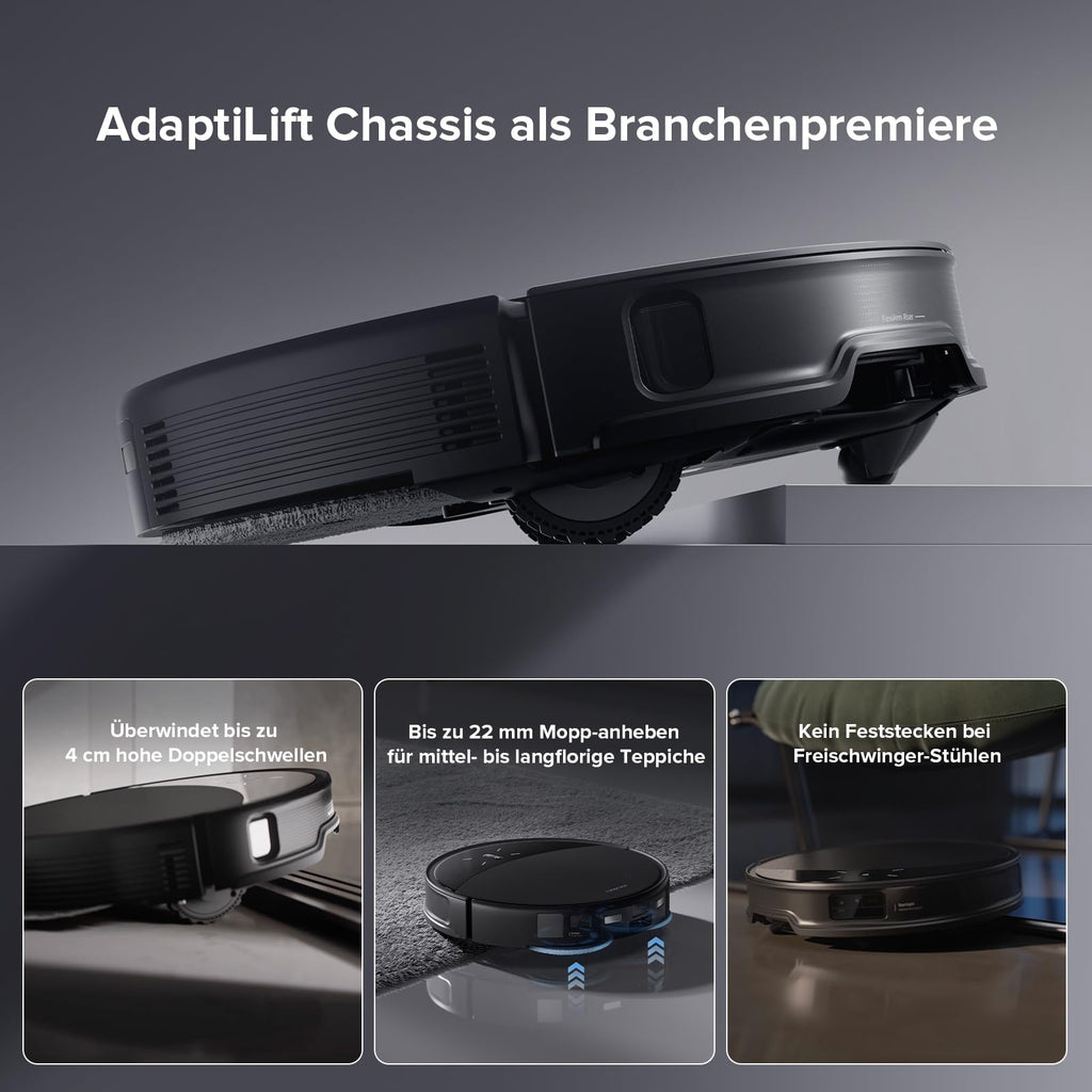 Saugroboter mit Wischfunktion Saros 10R 22000 Pa 7,98 cm Bauhöhe 192 Min Laufzeit App-Steuerung StarSight System 2.0 Zero-Tangle
