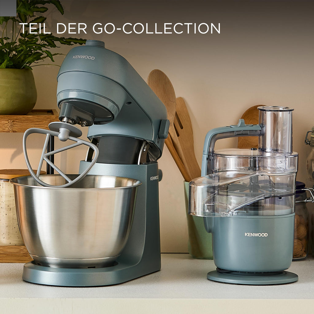 Küchenmaschine KZM35.000GY 800 W 4 L Edelstahlschüssel mit K-Haken Schneebesen und Knethaken