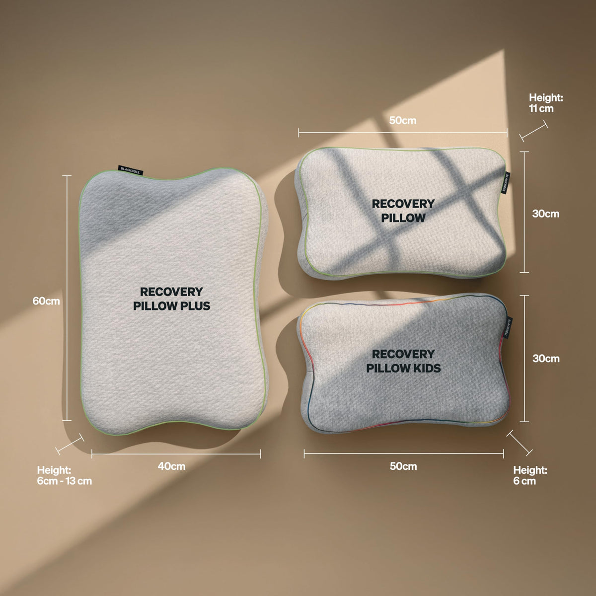 Ergonomisches Nackenkissen 60x40 cm höhenverstellbar 6–13 cm Memory Foam für Seiten Rücken und Bauchschläfer mit waschbarem Bezug und Travel Bag