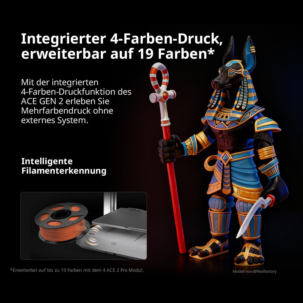 3D-Drucker Kobra X für Mehrfarbdruck mit 49-Punkt Auto-Leveling Druckgröße 260 x 260 x 260 mm Soft- und Hartfilament