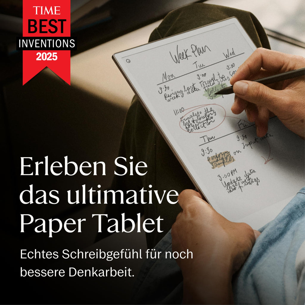 11,8 Zoll E-Ink Papier-Tablet mit Farbdisplay 64 GB und Leselicht inklusive Marker Plus Book Folio