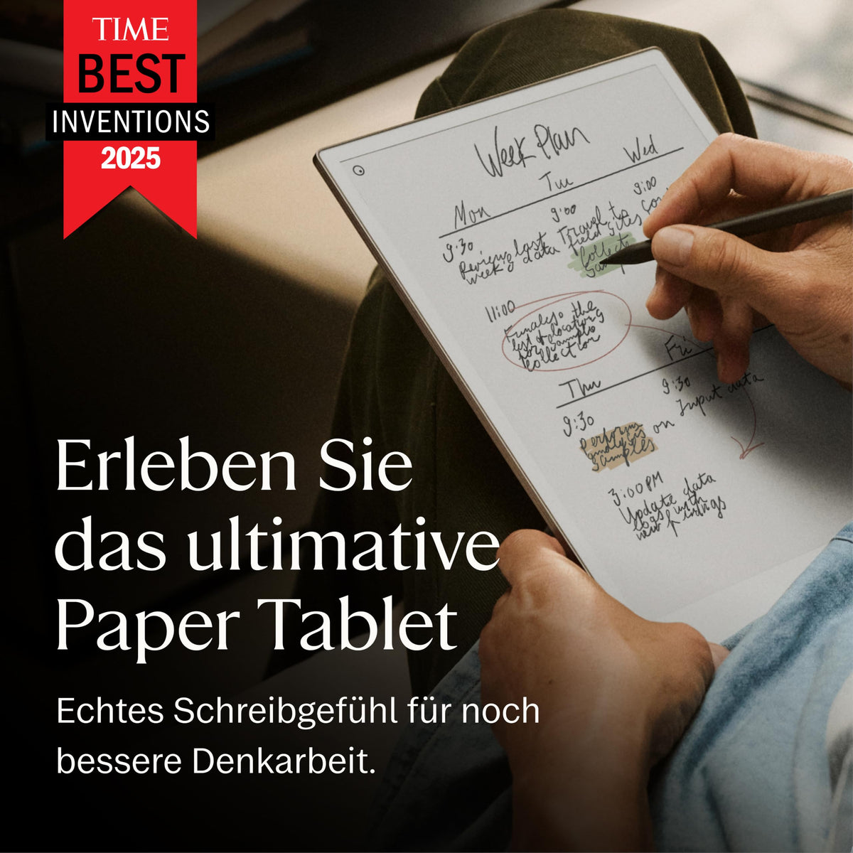 11,8 Zoll E-Ink Papier-Tablet mit Farbdisplay 64 GB und Leselicht inklusive Marker Plus Book Folio