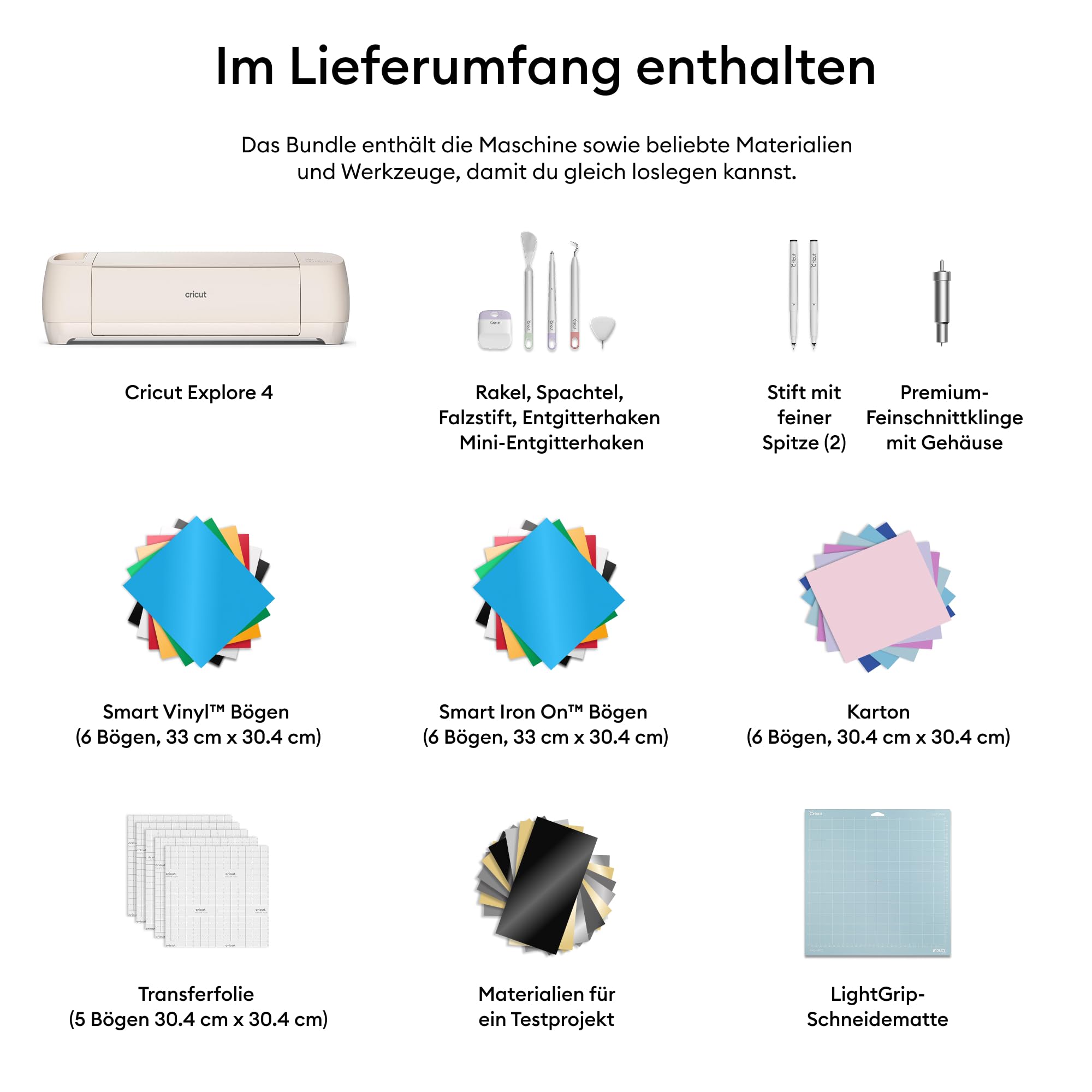 Schneideplotter Explore 4 Essentials Paket 30,48 x 30,48 cm Schneidefläche Modell 8002768