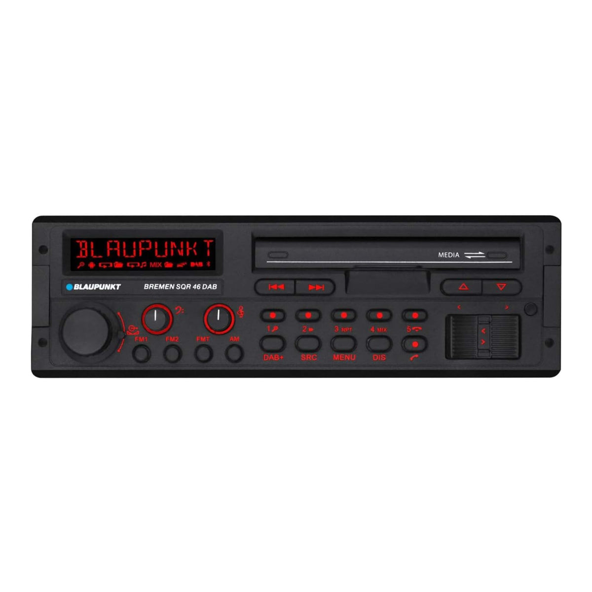 Bremen SQR 46 DAB 1-DIN Autoradio DAB+ Bluetooth USB Aux SDHC 4x50W 12V Freisprecheinrichtung