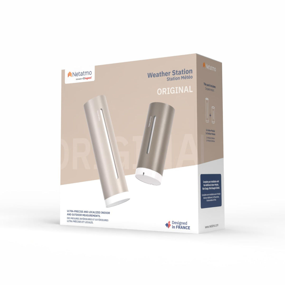 Wetterstation NWS-S-EC Innen Außen Temperatur Luftfeuchtigkeit Luftqualität UV Sensor Wettervorhersage Smart Home