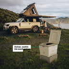 Mobile Trockentrenntoilette WandaGO P1 höhenverstellbar 31–44 cm 150 kg 6,5 L + 4,6 L Grau