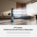 Nebelventilator 765S 3-in-1 Turmventilator 6 L Tank 10,4 m/s Luftstrom WLAN App-Steuerung 12 Geschwindigkeiten 4 Modi