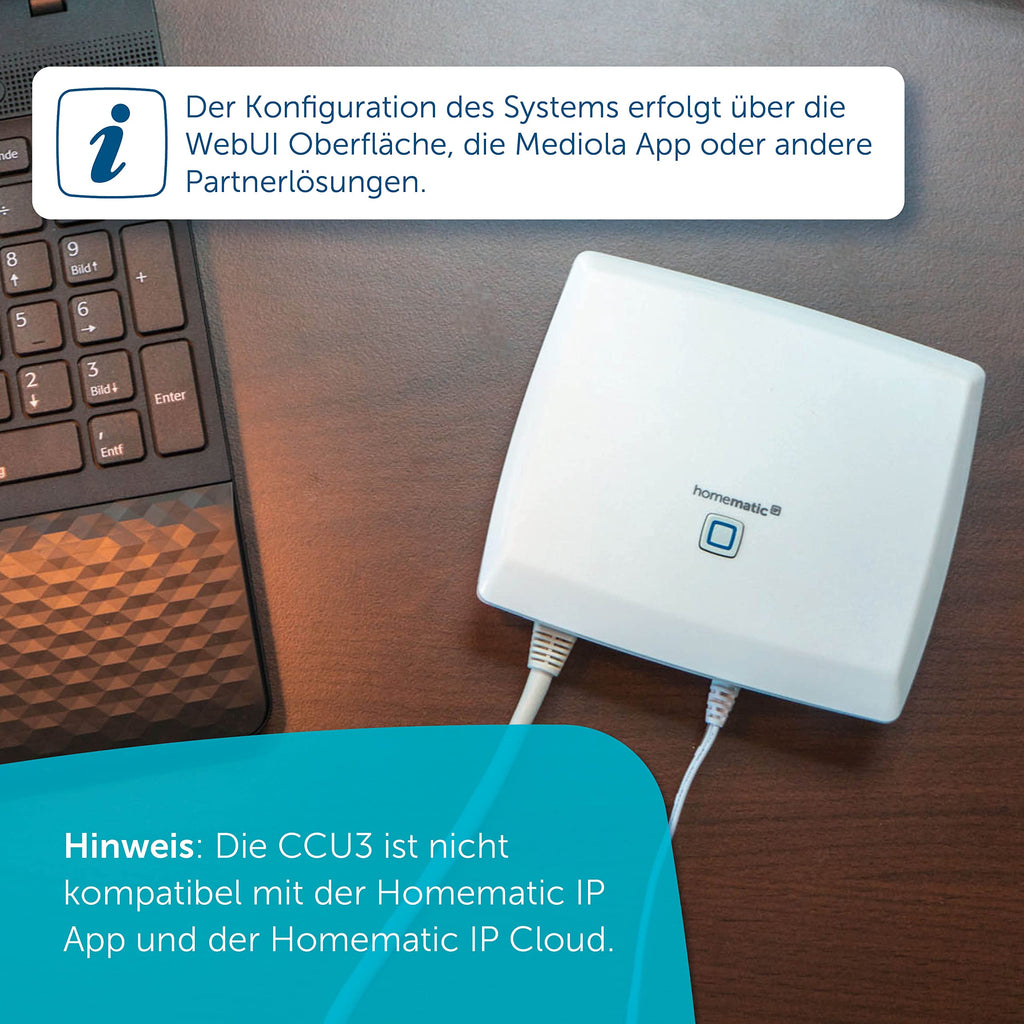 Smart Home Zentrale CCU3 HmIP-CCU3 151965A0 für Homematic IP Homematic und Wired Geräte mit WebUI