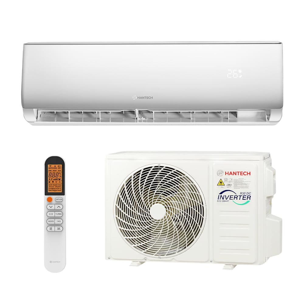 Split Klimaanlage Elegant 9000 BTU 2.6 KW Inverter Kühlen Heizen WiFi R-32 Entfeuchtung Schlafmodus A++