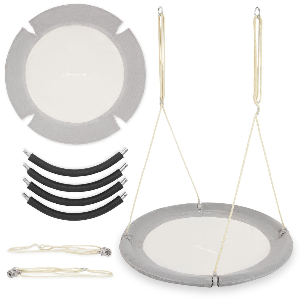 Doppelschaukel ZEST SWING HYP2014 mit Stahlgestell bis 180 kg mit Schaukel Storchennest und Hängematte