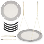 Doppelschaukel ZEST SWING HYP2014 mit Stahlgestell bis 180 kg mit Schaukel Storchennest und Hängematte