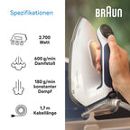 Dampfbügelstation CareStyle 7 Pro IS7282BL 2700 Watt 2 l Wassertank 600 g/min Dampfstoß FreeGlide 3D Bügelsohle