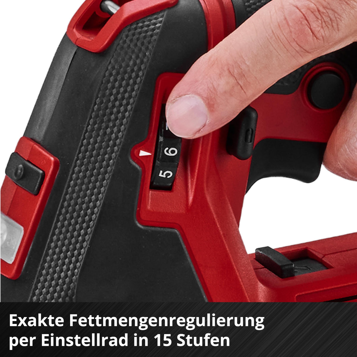 Akku Fettpresse TP-GR 18/690 Li 18 V 690 bar 295 ml/min 2 Gänge mit 120 cm Schlauch und Tragegurt ohne Akku