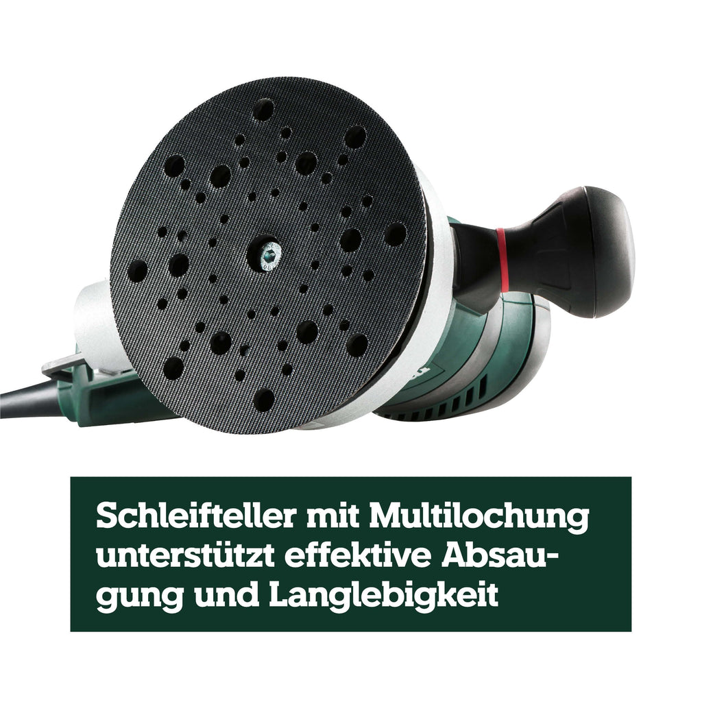 Exzenterschleifer SXE 450 TurboTec 350 W 14000 U/min 150 mm Duo-Schwingkreisverstellung Vario-Elektronik TurboBoost mit Staubbeutel