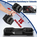 Verstellbare Kurzhanteln 5-in-1 2–12 kg 5 Gewichtsstufen mit Ablageschale Anti-Rutsch-Griff 2er Set