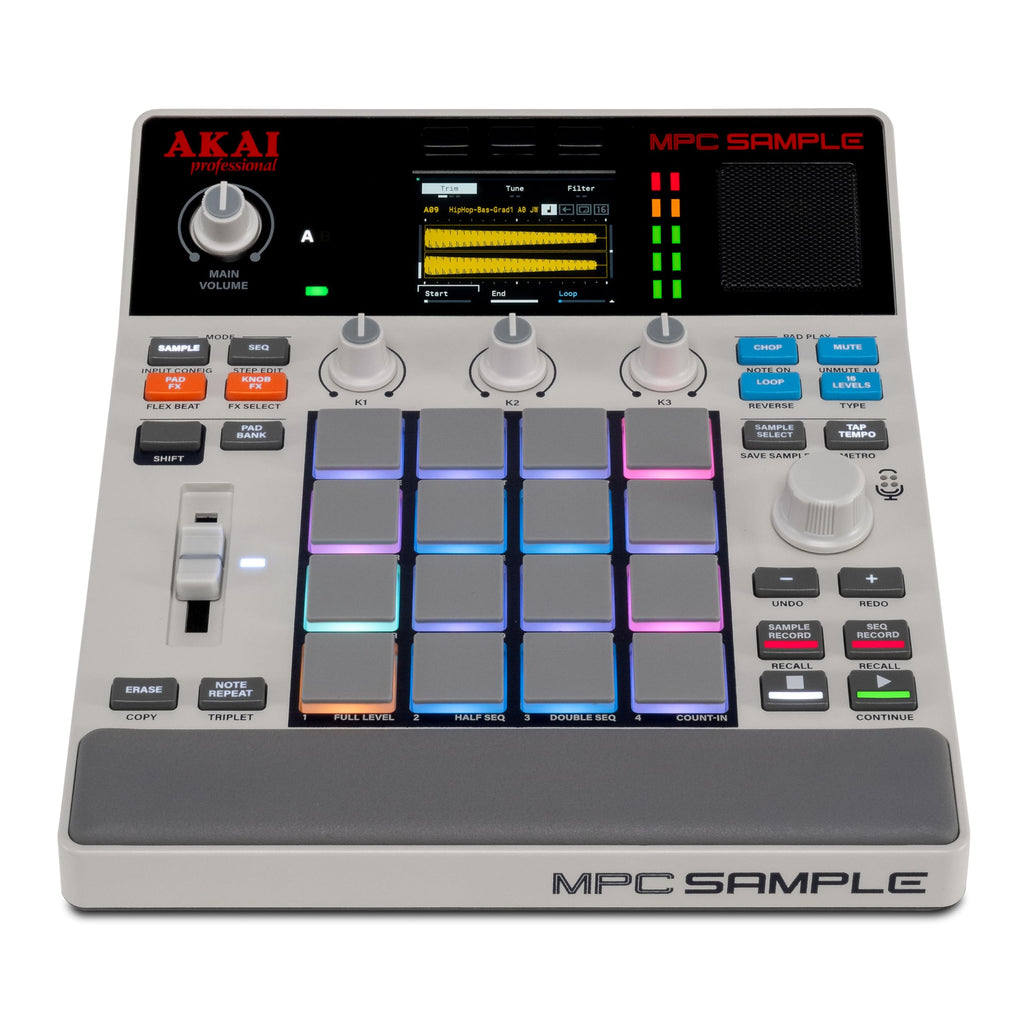 MPC Sampler MPCSAMPLE tragbar Standalone USB-C mit 16 Pads Lautsprecher Mikrofon und Akku 23,6 × 19,4 × 5 cm