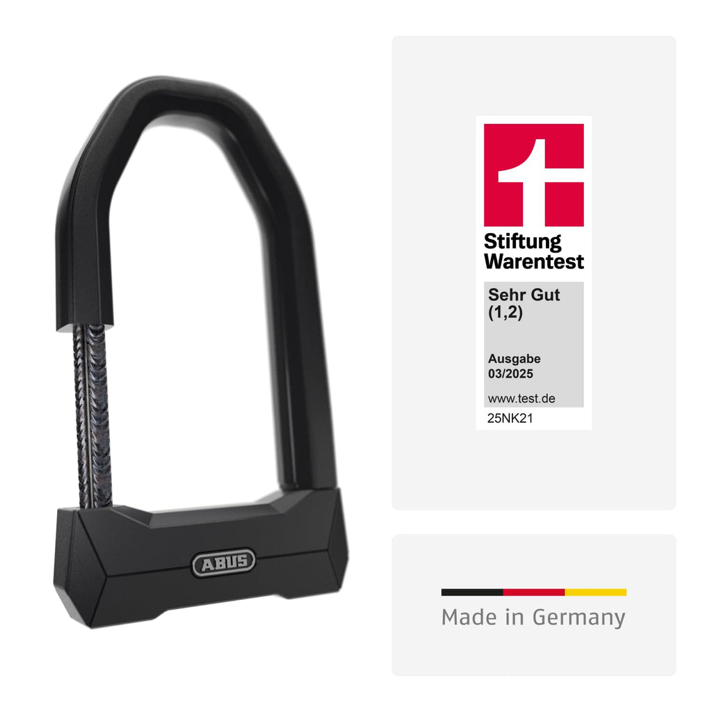 Bügelschloss Granit Super Extreme 2500/165HB230 für Fahrrad und E-Bike Sicherheitslevel 15 gehärteter Stahl 20 mm inkl. Halterung