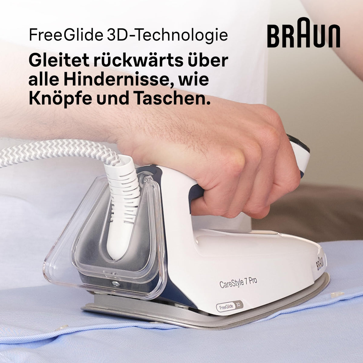 Dampfbügelstation CareStyle 7 Pro IS7282BL 2700 Watt 2 l Wassertank 600 g/min Dampfstoß FreeGlide 3D Bügelsohle