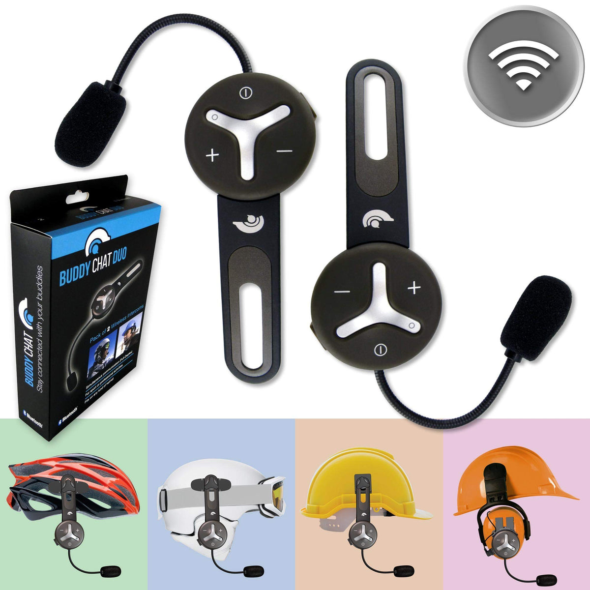 Bluetooth Helm Headset Duo 2er Set Intercom Gegensprechanlage DSP Geräuschunterdrückung 1000 m Freisprechanlage Fahrrad Ski Arbeit