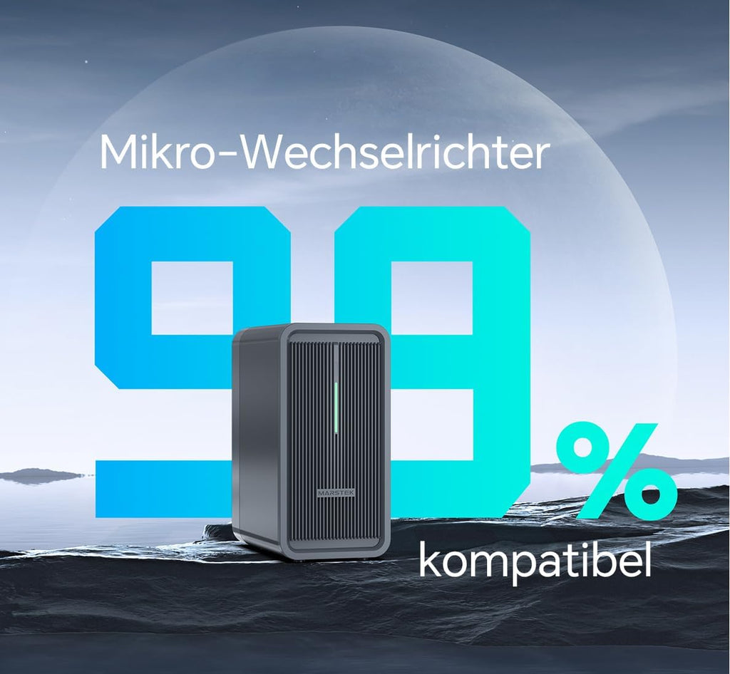 B2500 Solarspeicher 2240 Wh für Balkonkraftwerke LiFePO4 Akku erweiterbar Plug & Play IP65