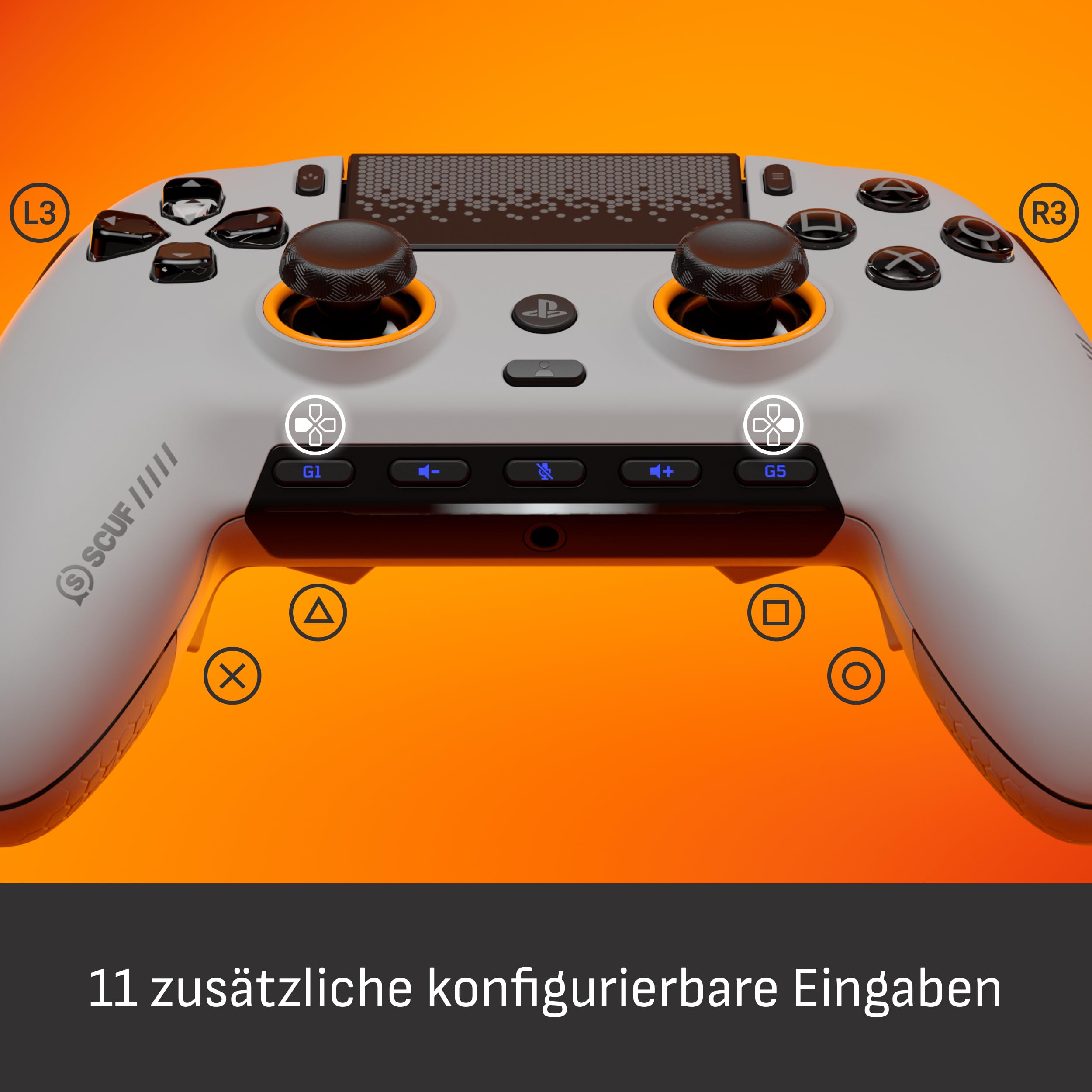 Kabelloser PS5 Performance-Controller OMEGA mit TMR Thumbsticks 11 Zusatzeingaben und Instant-Triggern