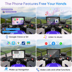 Motorrad CarPlay Display W502T Pro 5 Zoll Wireless Apple CarPlay Android Auto TPMS Dual Bluetooth GPS wasserdicht