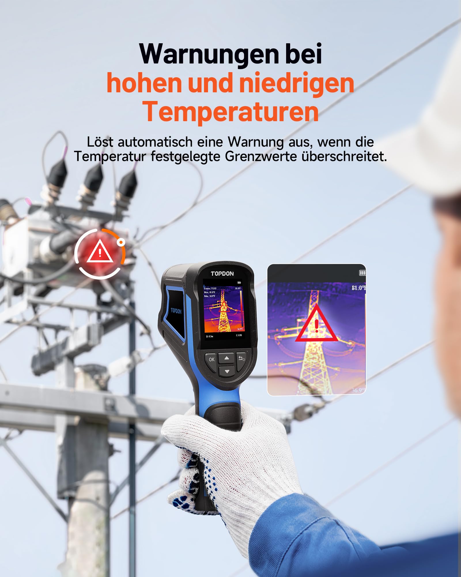 Wärmebildkamera TC004 Mini-A 240x240 TISR IR Auflösung 25Hz Infrarot Kamera mit Fotoaufnahme und Temperaturmessung