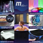 Aufblasbarer Whirlpool Aurora für 6 Personen Ø 204 x 70 cm 138 Massagedüsen RGB-LED-Beleuchtung