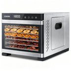 Dörrautomat CP267-FD 650W 6 Edelstahl-Tabletts 35-75°C 48 Std. Timer LED-Display