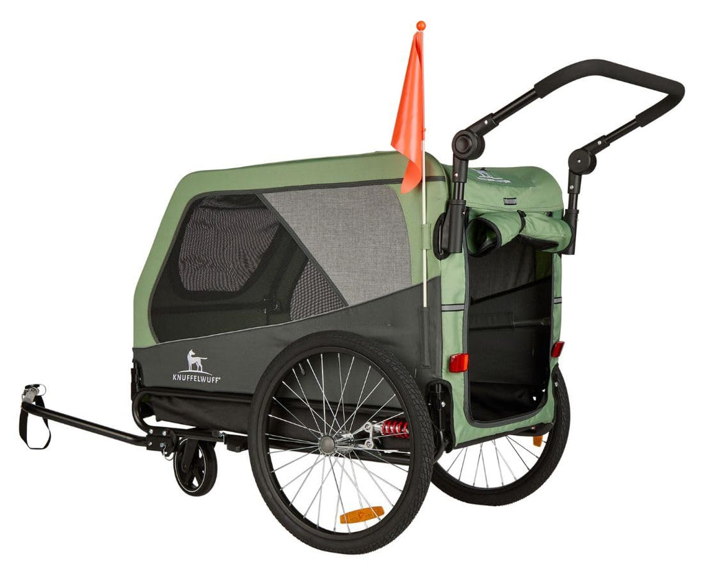 Hundeanhänger & Buggy für Hunde bis 45 kg faltbar 20 Zoll Luftreifen Federung Sicherheitsleine Reflektoren Insektenschutz