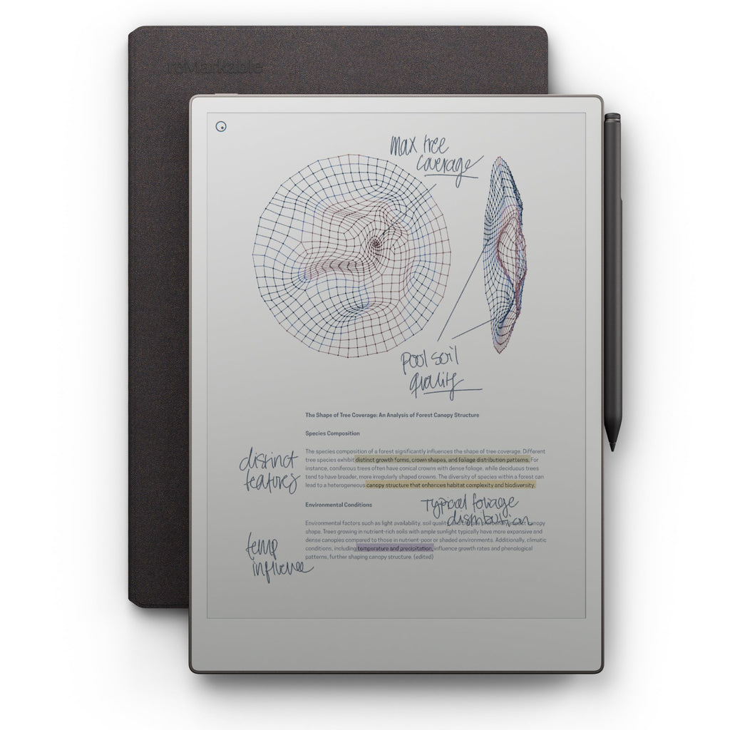 11,8 Zoll E-Ink Papier-Tablet mit Farbdisplay 64 GB und Leselicht inklusive Marker Plus Book Folio