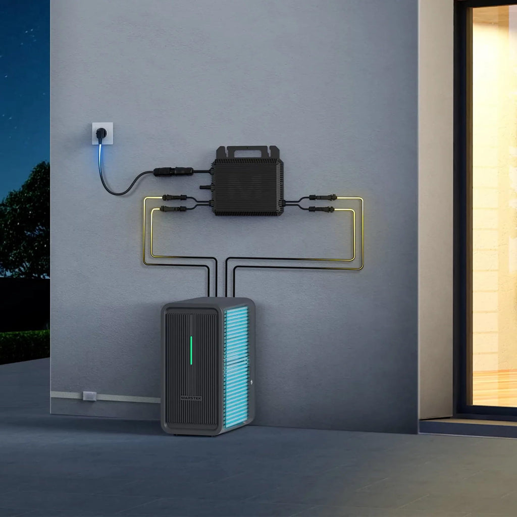 B2500 Solarspeicher 2240 Wh für Balkonkraftwerke LiFePO4 Akku erweiterbar Plug & Play IP65