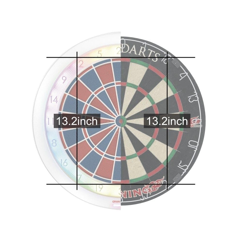 Elektronische Smart-Dartscheibe GranBoard 132 mit Bluetooth 4.0 13,2 Zoll Turniergröße und 2-Loch Double- und Triplefeldern
