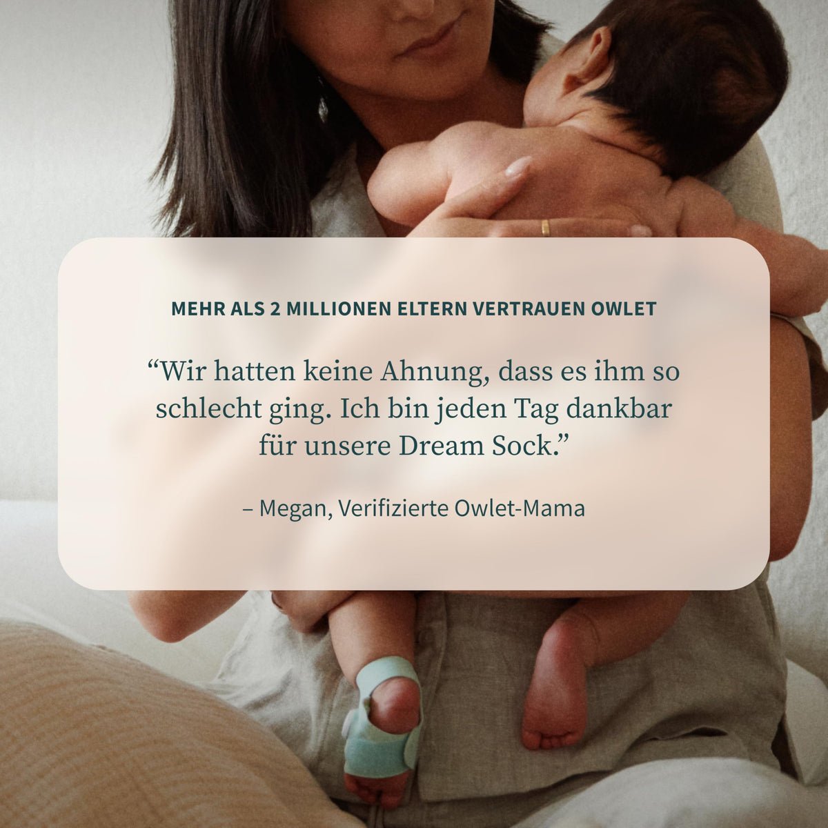Dream Sock Babyphone mit App Schlaftracking Echtzeit-Benachrichtigungen Bluetooth WLAN 16 Stunden Akkulaufzeit