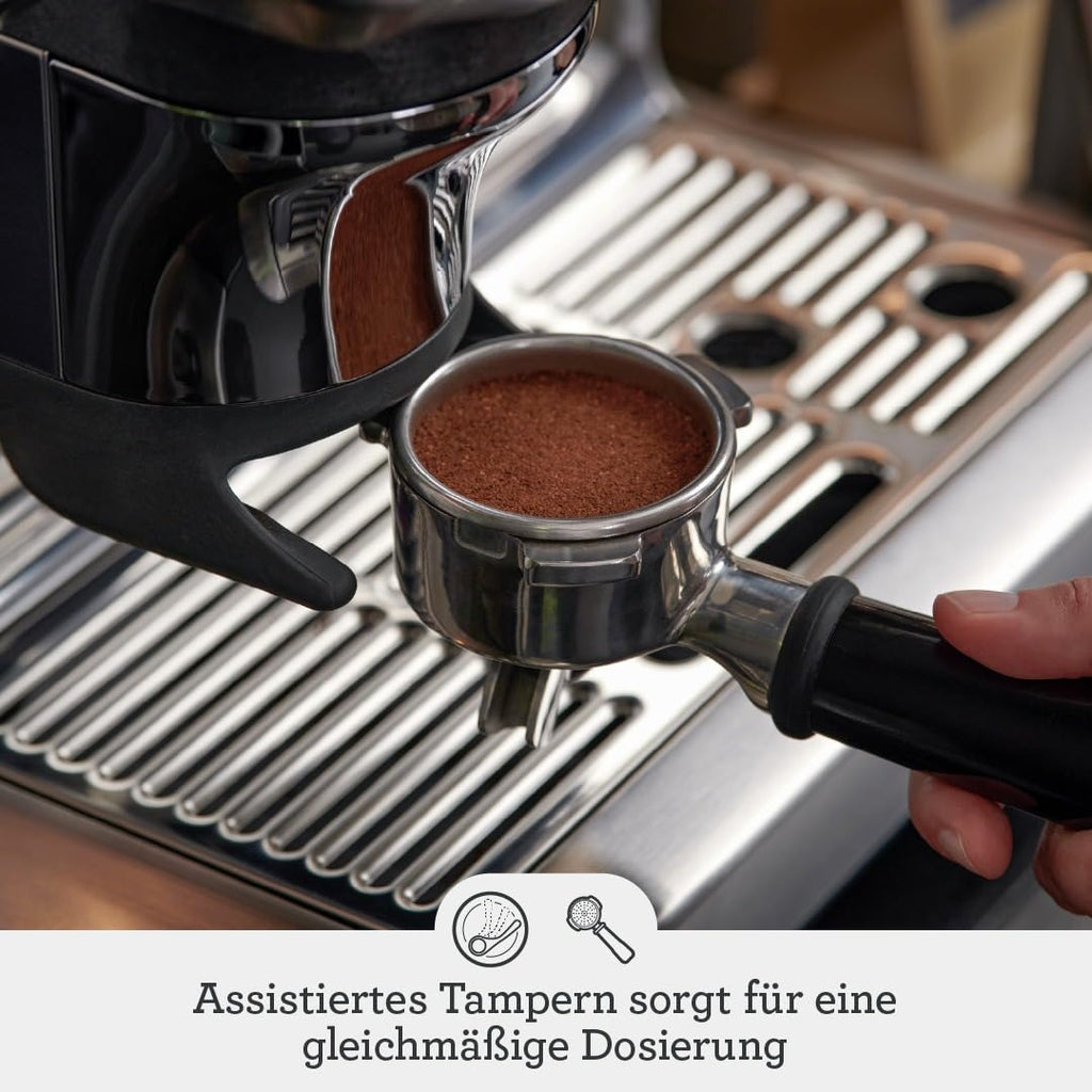 Espressomaschine Barista Express Impress SES876BSS4EEU1 25 Mahlgradeinstellungen Kegelmahlwerk Milchaufschäumer 1850 W