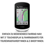 GPS-Fahrradnavi Edge Explore 2 3 Zoll Touchscreen 15 Std Akkulaufzeit Europa-Karte E-Bike Routing Bluetooth GPS Lenkerhalterung