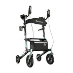 H1160 Arthritis Rollator mit Unterarmstützen Sitz und Rückenlehne Aluminium 10 Zoll Vollgummireifen höhenverstellbar bis 136 kg faltbar