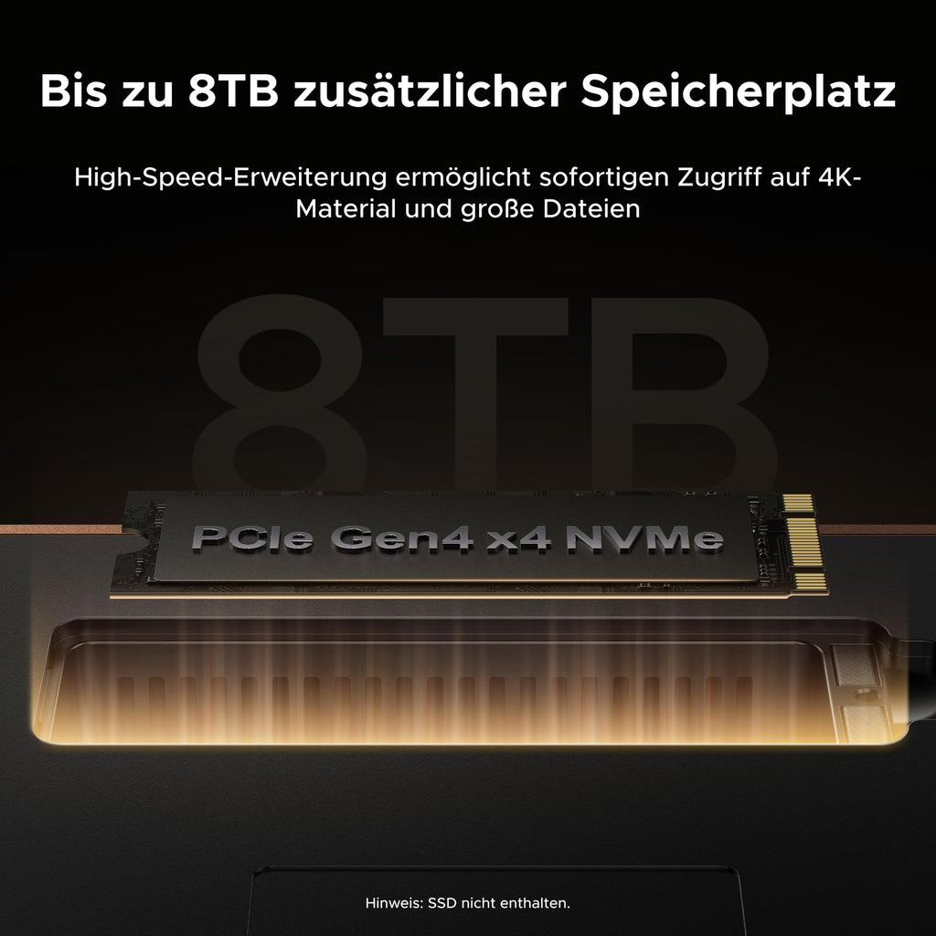 Thunderbolt 5 Dock 17-in-1 mit M.2 NVMe SSD Gehäuse bis 8TB 120Gbps Single 8K Dual 6K 140W PD 2.5GbE Ethernet