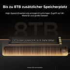 Thunderbolt 5 Dock 17-in-1 mit M.2 NVMe SSD Gehäuse bis 8TB 120Gbps Single 8K Dual 6K 140W PD 2.5GbE Ethernet