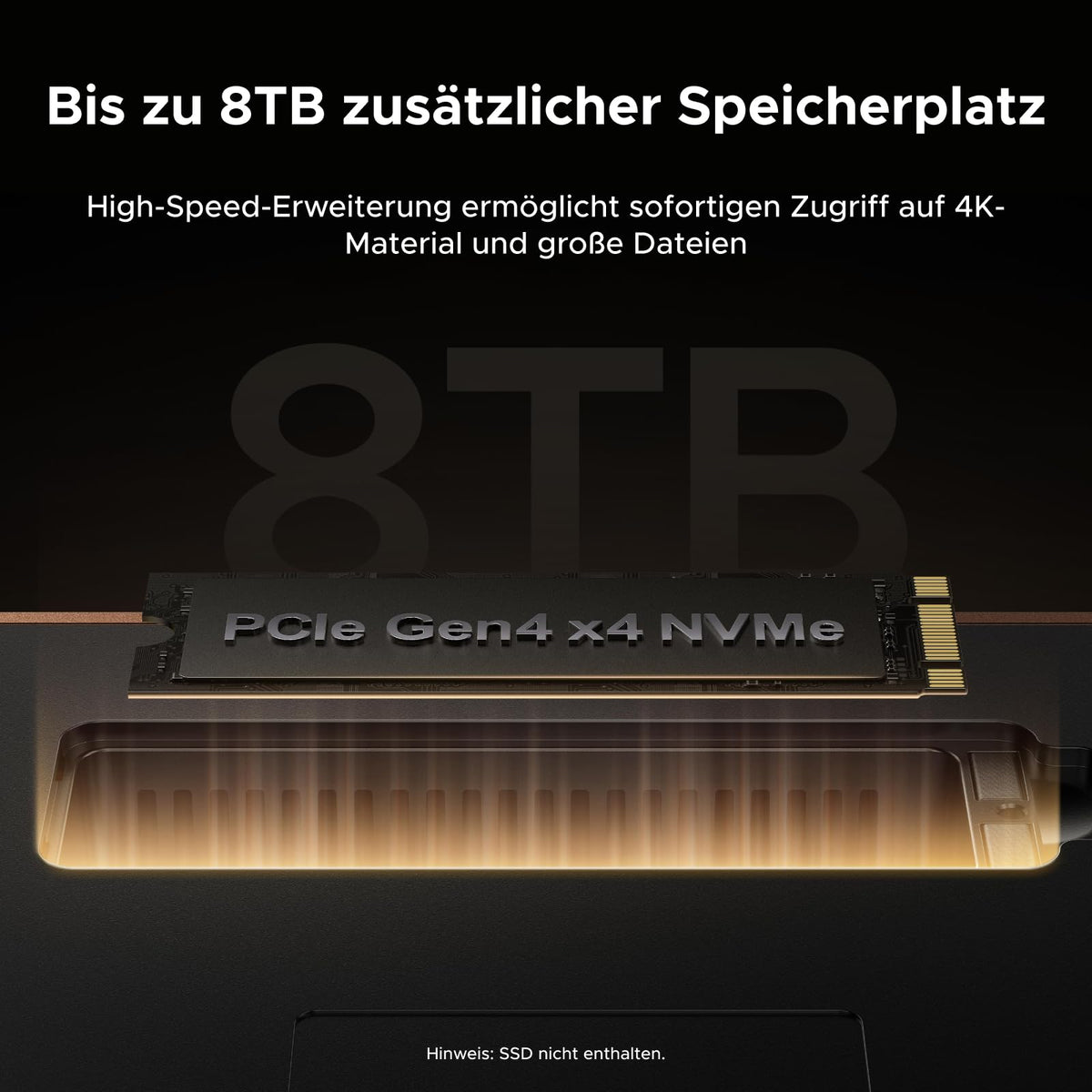 Thunderbolt 5 Dock 17-in-1 mit M.2 NVMe SSD Gehäuse bis 8TB 120Gbps Single 8K Dual 6K 140W PD 2.5GbE Ethernet